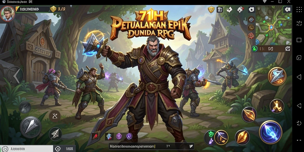 Screenshot gameplay RPG yang menunjukkan pertarungan mendebarkan.
