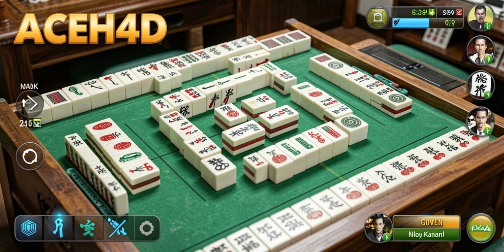 Tampilan menarik gameplay Mahjong ACEH4D yang mengasyikkan.