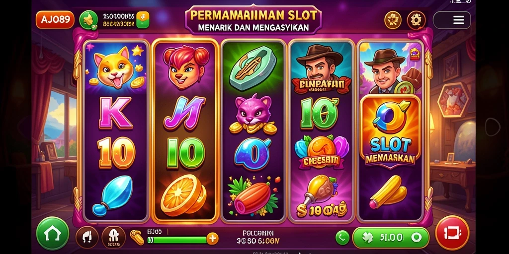 Tampilan menarik dari gameplay AJO89 yang penuh warna.