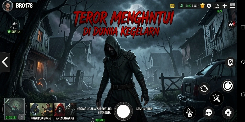 Tampilan gameplay menakutkan dari BRO178 menunjukkan suasana Horror yang mencekam.