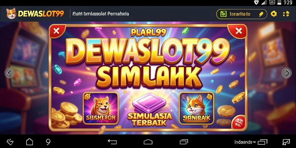 Screenshot DEWASLOT99 menampilkan gameplay simulasi slot yang menarik.
