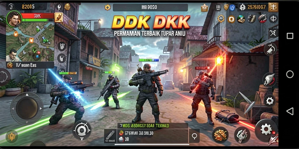 Screenshot DKK menampilkan aksi seru dalam pertempuran strategi.