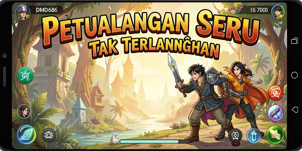 Tangkapan layar DMD686 yang menampilkan aksi gameplay petualangan yang mendebarkan.