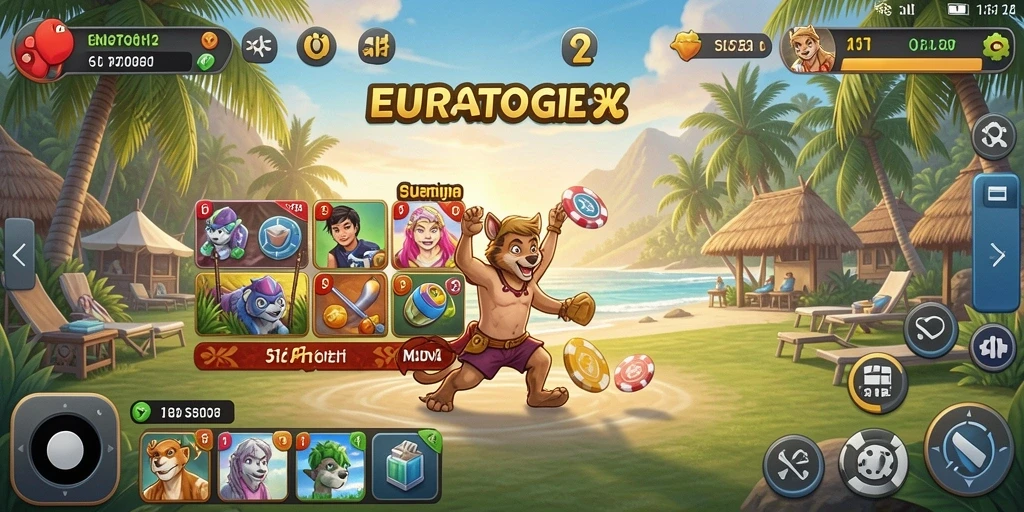 Screenshot gameplay EUROTOGEL menampilkan suasana bermain yang seru dan menyenangkan.