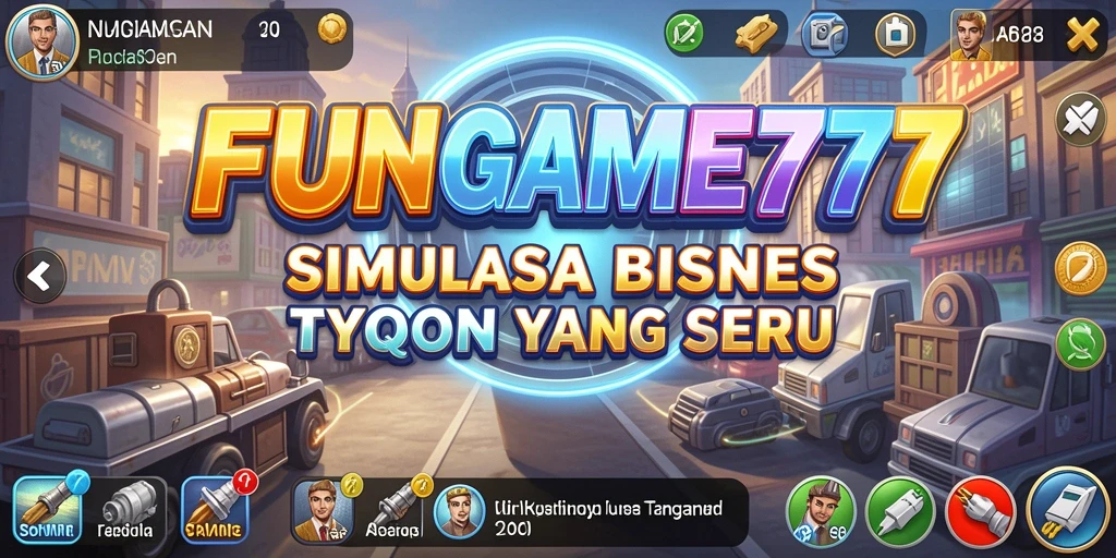 Tampilan gameplay menarik dari FUNGAME777 dalam menciptakan empire bisnis.