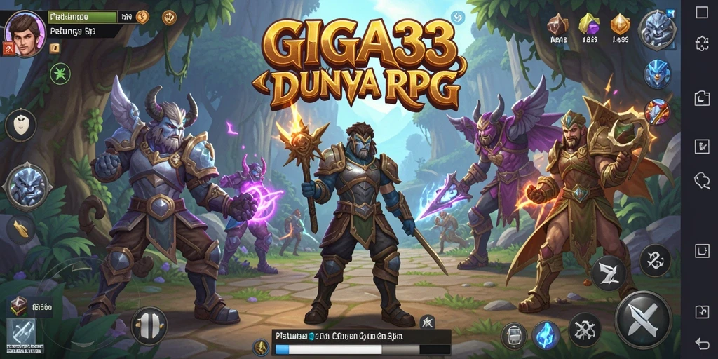 Tampilan dinamis dari pertarungan RPG dalam GIGA33.