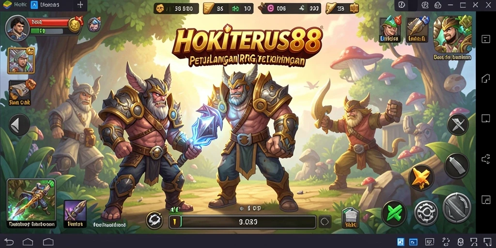 Screenshot utama HOKITERUS88 menampilkan aksi seru dalam RPG.