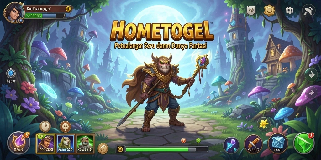 Screenshot menunjukkan aksi seru dan eksplorasi di HOMETOGEL.