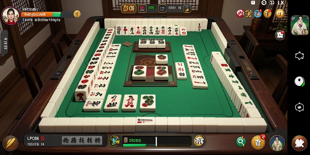 Screenshot menampilkan gameplay menarik dari LPO88 dengan suasana Mahjong yang kental.