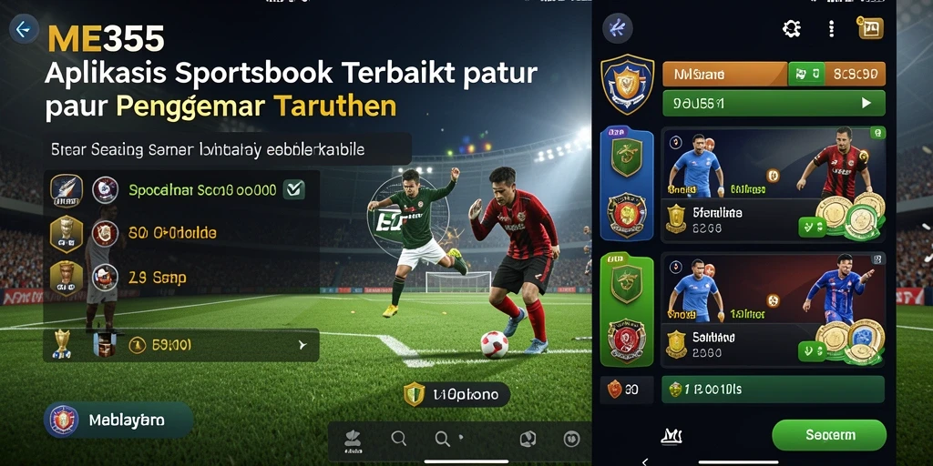 Screenshot ME355 yang menunjukkan tampilan antarmuka taruhan olahraga.