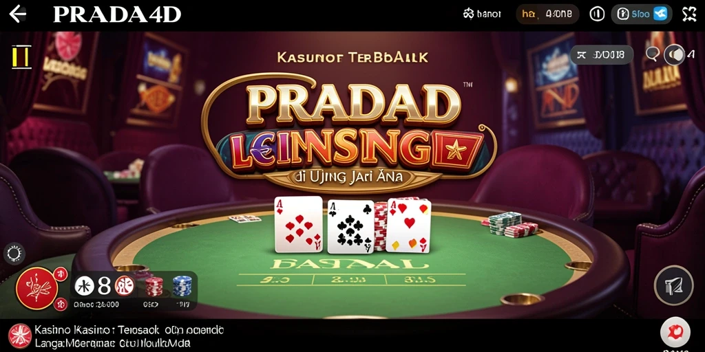 Screenshot gameplay PRADA4D menampilkan dealer langsung dalam aksi.