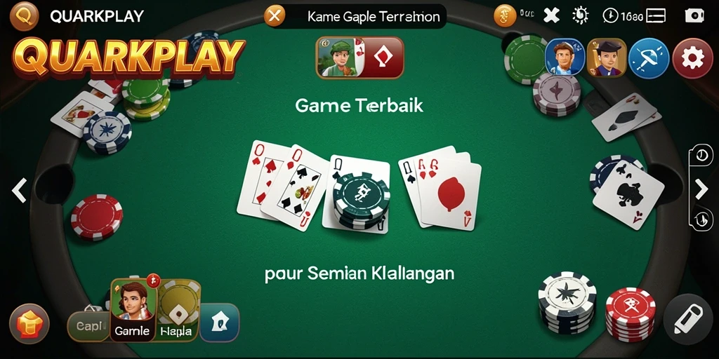 Tangkapan layar dari gameplay Gaple di QUARKPLAY yang menampilkan suasana seru.