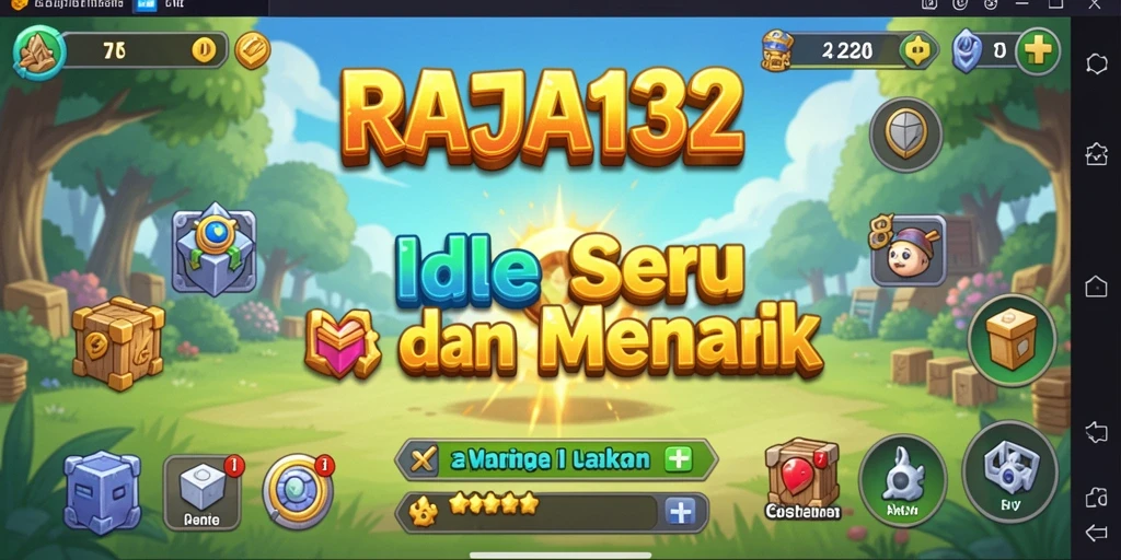 Tampilan gameplay menarik dalam RAJA132 yang menggambarkan keseruan permainan Idle.