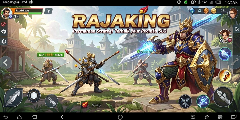 Tampilan gameplay RAJAKING yang menakjubkan dan penuh strategi.
