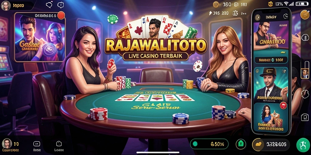 Tampilan langsung gameplay Live Casino yang menarik di RAJAWALITOTO.