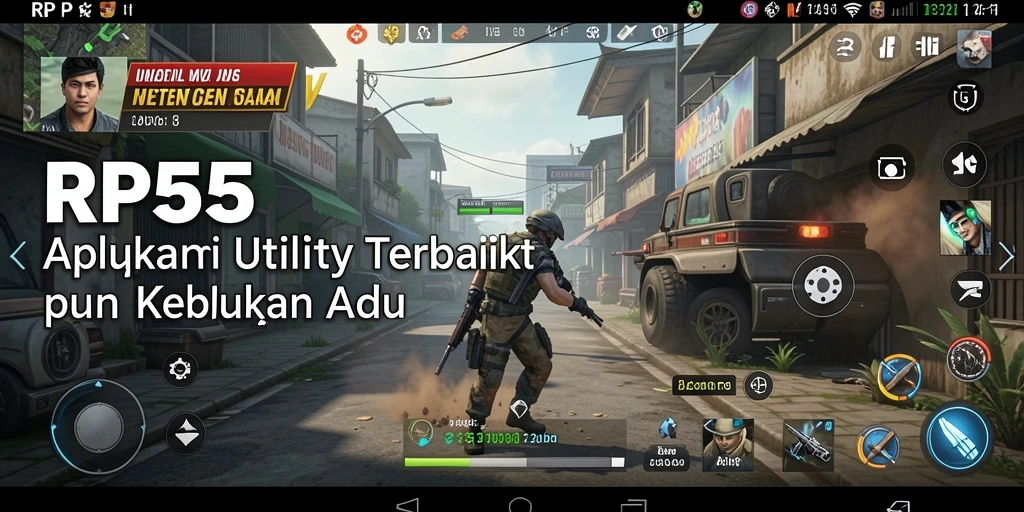 Tampilan antarmuka utama RP55 yang memudahkan pengguna.